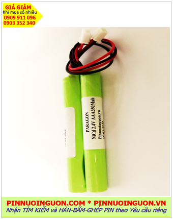 Pin đèn exit 2,4V-AAA350mAh, Pin đèn khẩn cấp, Pin đèn thoát hiểm 2,4V-AAA350mAh chính hãng 